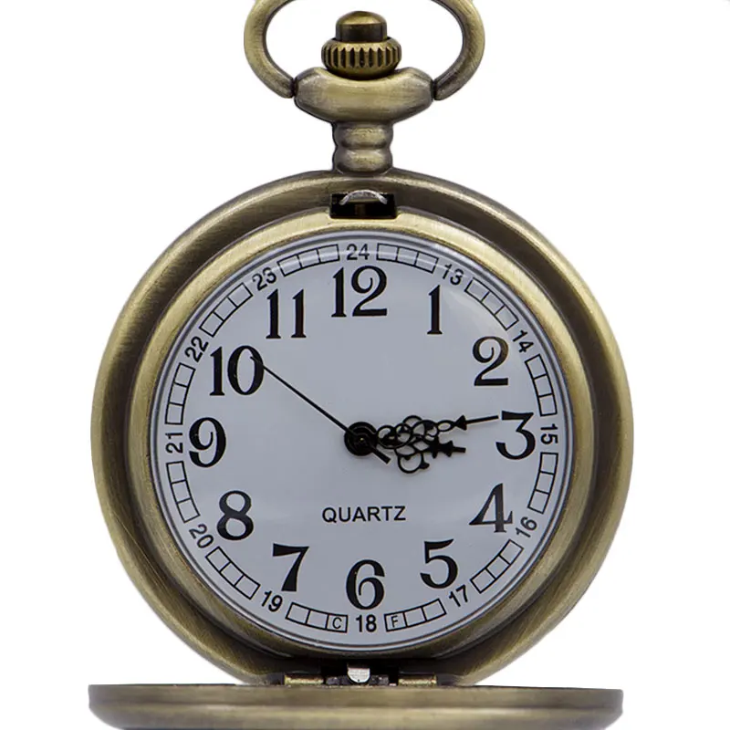 Роскошные карманные часы доктор тема кто лазерная гравировка часы ожерелье ручной Ветер мужские бронзовые Fob часы с 37,5 см цепь CF1023