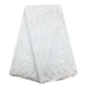 Eyelet Swiss Voile Lace Fabric With Stones Soft Embroidery 028 Men Women Dry Voile Lace Materials In Switzerland High Quality
