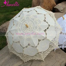 Винтаж Стиль баттенбергское кружево зонтик Свадебный зонтик 15 шт./лот