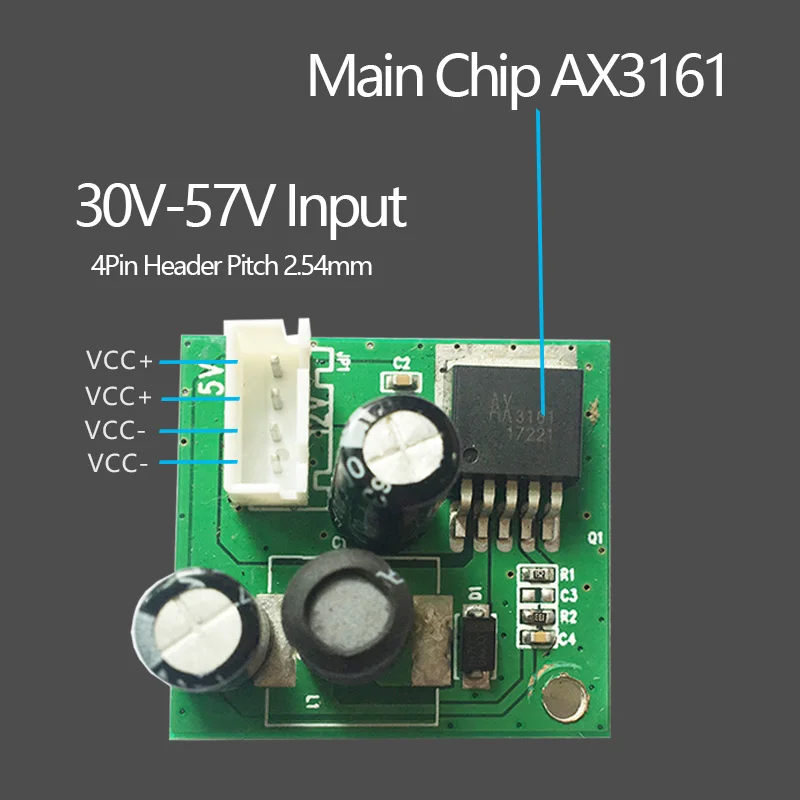 Step понижающий модуль AX3161 DC/DC 1,23~ 57 V до 1,25-37 V Регулируемый регулятор напряжения поддержка OEM/ODM выход опционально