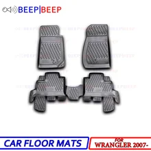 Для Jeep Wrangler 2007-автомобильные коврики, автомобильные коврики, пыленепроницаемый водонепроницаемый автомобильный Стайлинг, украшение интерьера