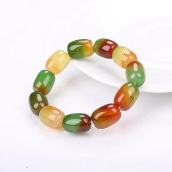 

Natural Original Agate Amber Labradorite Spectral Men Bracelets Bangles Gem Stone Beads Charm Reiki Healing Meditation kehribar