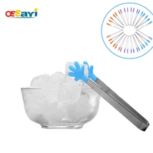 Креативный силиконовый зажим маленькие пальмовые щипцы из нержавеющей стали, нескользящий мини-зажим для еды, силиконовый Квадратный пирог, инструмент для барбекю