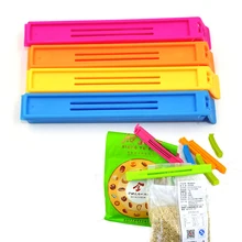 5 шт./лот 10.5x1.5 см большой Еда снэк-мешок хранения уплотнение Зажимы, печать зажим Пластик Сумки ziplock Клип Главная Еда помощником для хранения