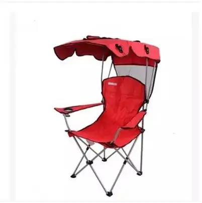 Комфортный складной стул с высокой спинкой, четыре сезона, навес для двора, стул с навесом, навес для переноски, стул для кемпинга - Цвет: Красное вино