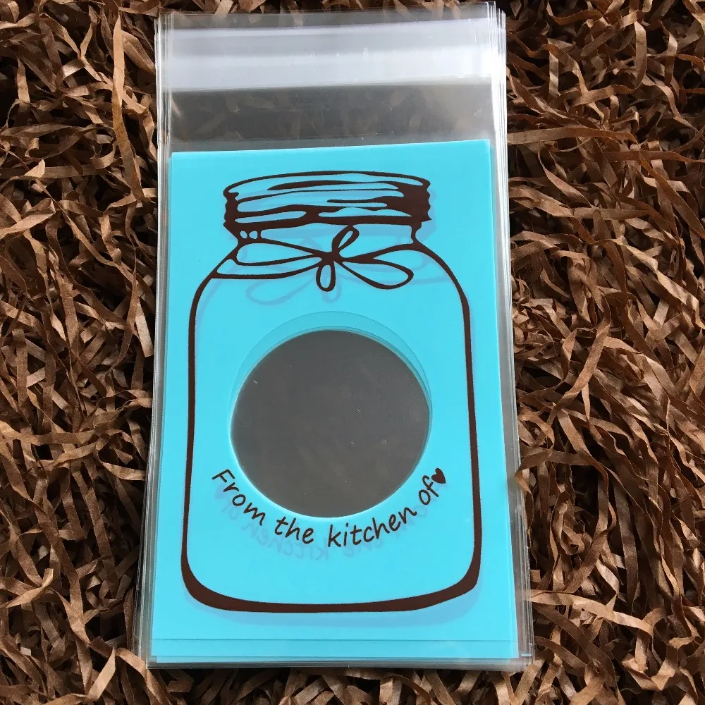 

100Pcs/lot Blue Candy Bags Wedding Party Favour Sweet Jelly Gift Choice Bottle Style Cello Cellophane Craft Bags