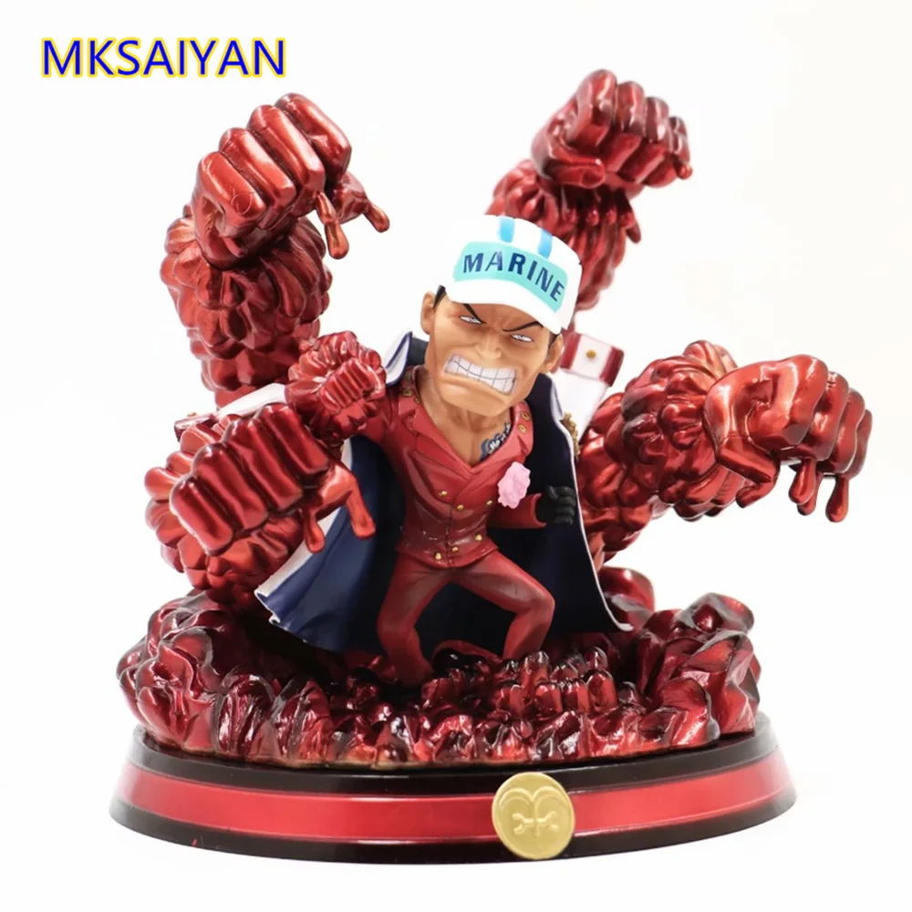 

Anime One Piece Sakazuki Fist Effect Lava-Lava Fruit Toys Changeable Face Figure Action Figurine Model Juguetes Collectible Doll