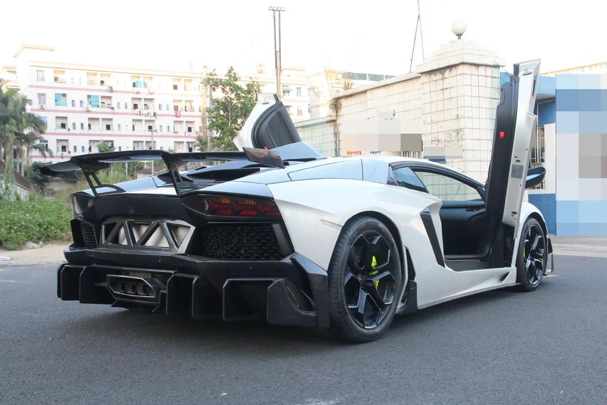 Карбоновый задний бампер спойлер диффузор чехол для Lamborghini Aventador LP700 LP700-4 Roadster Pirelli 10-16