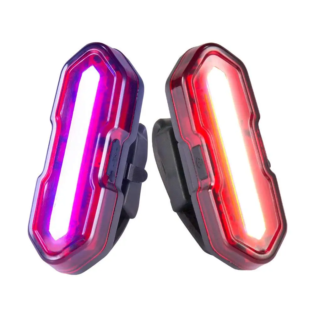 2 Pack Super Bright USB Bicycle Tail Lights, 5 Modes Dual Colors