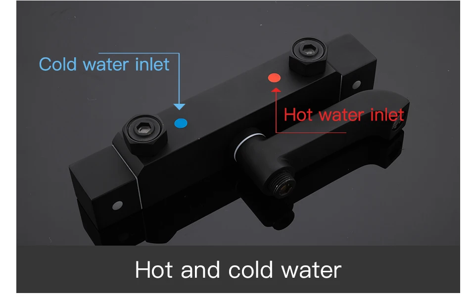 Gappo черные смеситель для душа S Ванна термостатический для холодной и горячей воды, температура Смесители для ванной комнаты Душевая система большие накладные