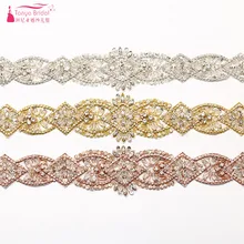 Cinturones boda пояс невесты свадебный тренд богемные хрустальные свадебные аксессуары 3 цвета без ленты ZA027