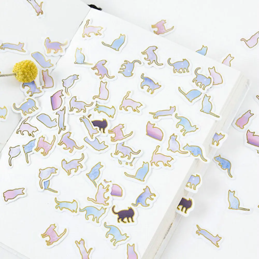 

100 pcs/lot Cute animal cat mini paper sticker DIY diary decoration sticker for planner album scrapbooking kawaii stationery