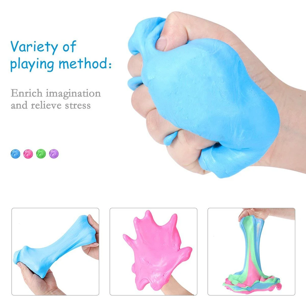 DIY Slime Lizun пушистый Полимерная глина амулеты поставки мягкий воздух слизи шарик Пластилин шпатлевка Песочный набор Goo антистресс детские игрушки