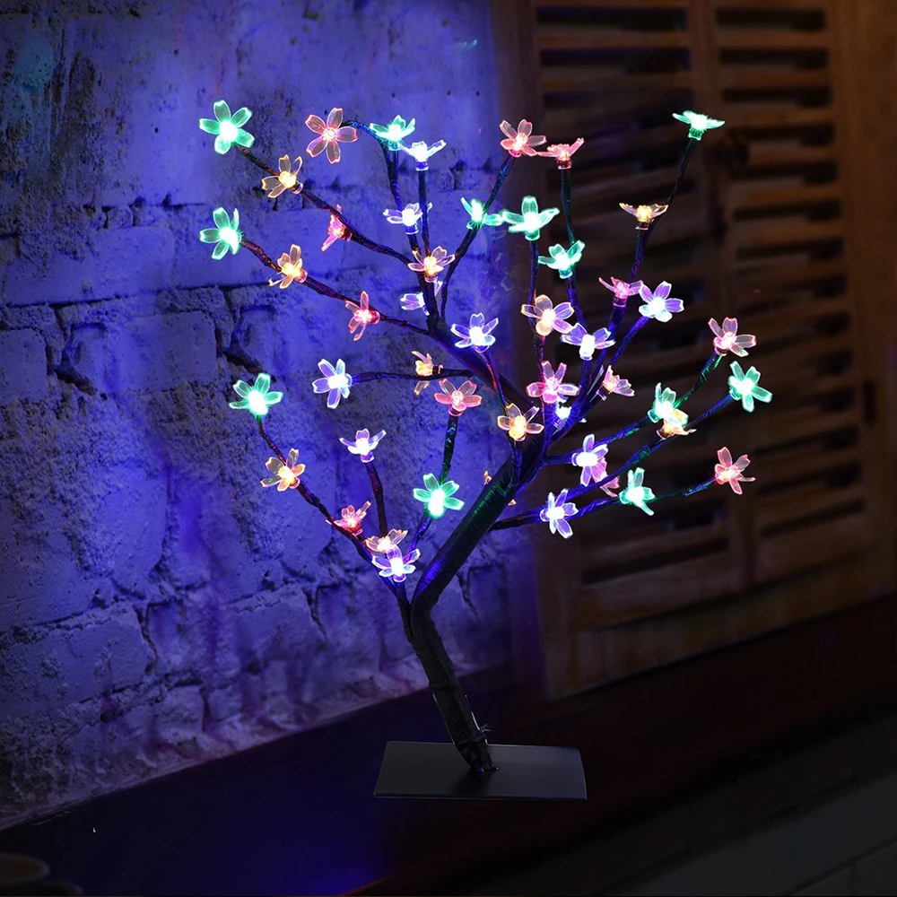 New 48 leds Cherry Blossom Desk Top Bonsai Tree Light white 0.45M Black Branches Festival Home Party Wedding Indoor Decoration New 48 leds Cherry Blossom Desk Top Bonsai Tree Light white 0.45M Black Branches Festival Home Party Wedding Indoor Decoration