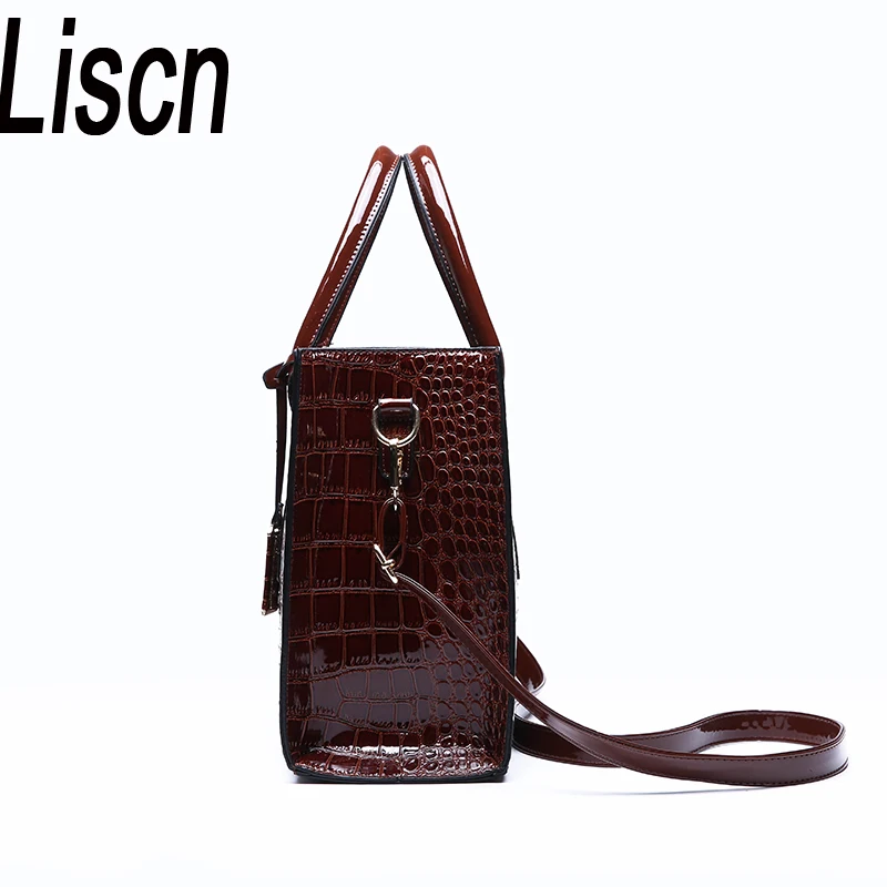 LISM Hot Sale! Lady PU Leather Shoulder Bag Elegant Luxury OL Lady Crocodile lady bag handbag messager bag Fashion Bags