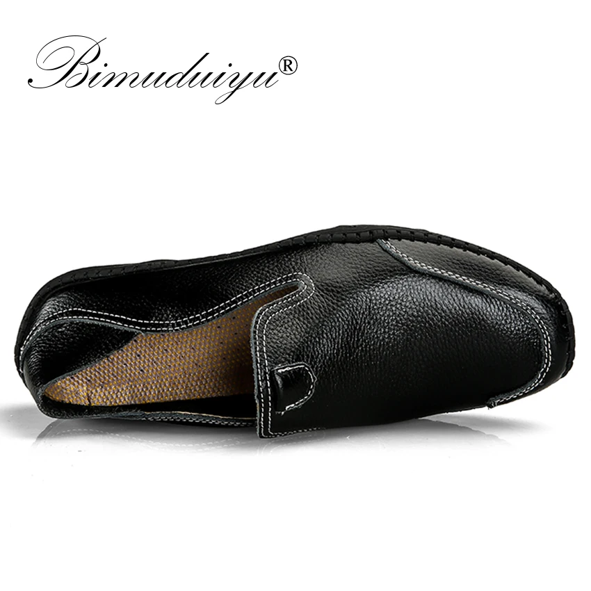 BIMUDUIYU Large Size 38-47 Slip on Casual Italian Men Loafers Fashion Handmade Genuine Leather Men's Soft Moccasins Flats Shoes BIMUDUIYU Large Size 38-47 Slip on Casual Italian Men Loafers Fashion Handmade Genuine Leather Men's Soft Moccasins Flats Shoes