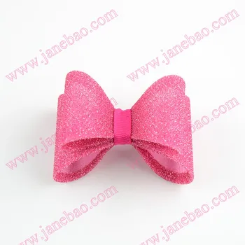 

free shipping 50pcs 3" Bling Hair Clip Sequined Big Bow Glitter Fabric Bow Knot Hair Clip for Girl and Women Hair Accessories