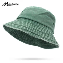 Хлопок унисекс Панама ведро верхний клапан Solid зеленый черный ведро Рыбак Кепки для Для мужчин Для женщин девочек открытый рыбалки, охоты шапки