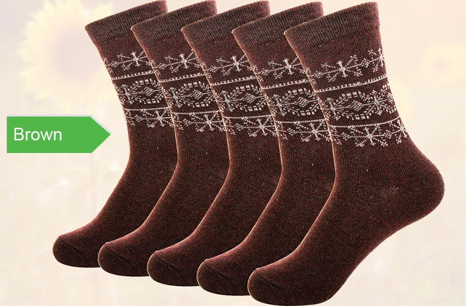 Новые носки из кроличьей шерсти для мужчин; сезон осень-зима; теплые толстые Качественные Классические носки с геометрическим рисунком в стиле ретро; импортные носки большого размера; Meias