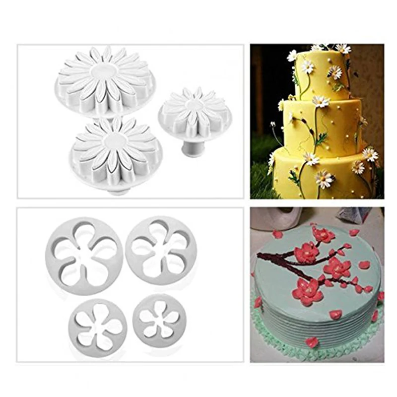 

46Pcs Cake Bakeware Tools Flower Fondant Cake Decor Kit Cookie Mould Icing Plunger Cutter 2018ing