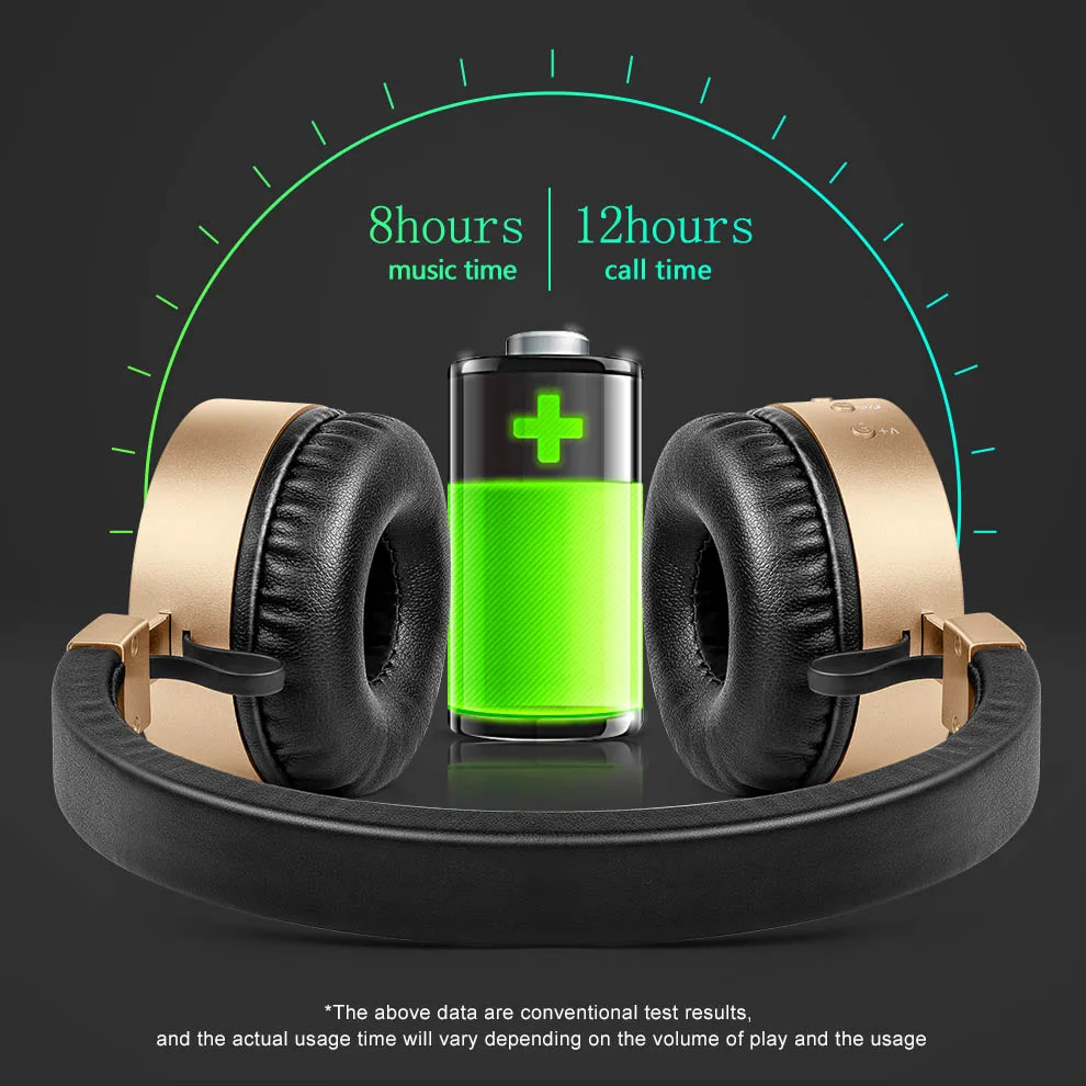 Picun P10 Wireless Bluetooth Headphones Hifi Stereo On Ear Headset Noise Cancelling Earphone With Mic For Kids Girl Boy Women
