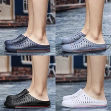 Новая водонепроницаемая обувь унисекс для сада мужские быстросохнущие летние пляжные тапки дышащие уличные сандалии на плоской подошве женские туфли из ЭВА для взрослых