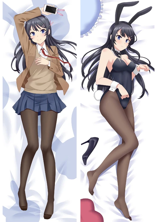 November аниме негодяй не грезит о кролике девочке сенпай Seishun Buta Yara Dakimakura наволочка для тела чехол для подушки обнимающий чехол