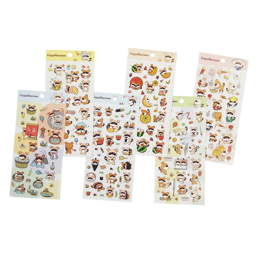 

1 Pcs/lot Kawaii Cute Bear Sticker Raccoon DIY Scrapbooking Diary Decorations Sticky Notes Memo Pad Deco Phone Stickers