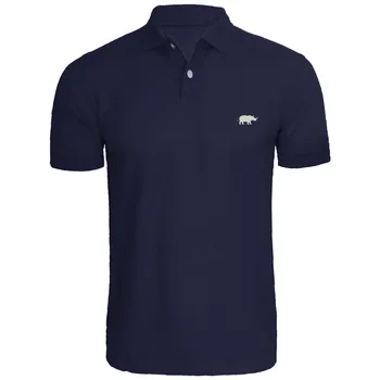 

Mens Rhinos Animal Embroidered Polo Shirts