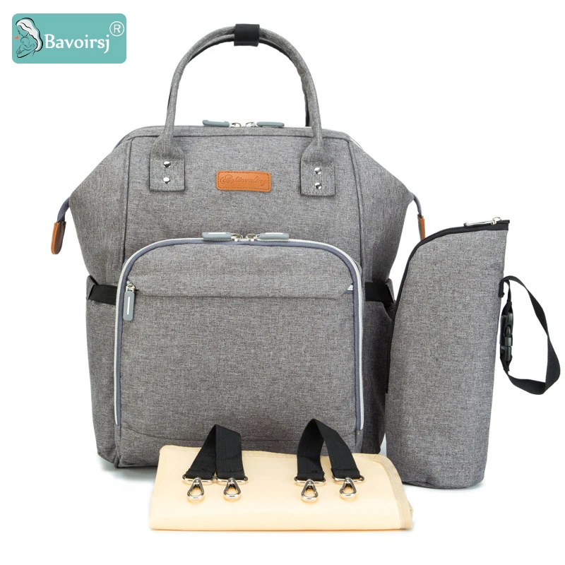 

Bavoirsj High Quality Waterproof Oxford Diaper Bag Spots Solid Color Stroller Nappy Bag Baby Travel Backpack Baby Carrier B2029