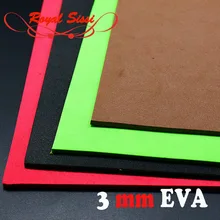 12 cores opcionais 3mm de espessura eva espuma folha voar amarrando espuma papel quadrado 5 pçs/saco flutuante buggy cricket corpo voar amarrando material(China)
