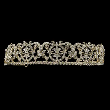 

Austrian Crystals Vintage Tiaras Flower Crowns for Bridal Hair Jewelry Accessories Wedding Head Decoration CR15002