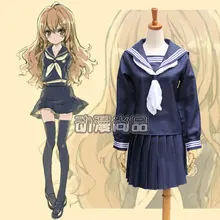 Toradora! TIGRE DEL DRAGÓN Aisaka Taiga Tiger X Dragón Azul Uniforme Escolar Cosplay Traje