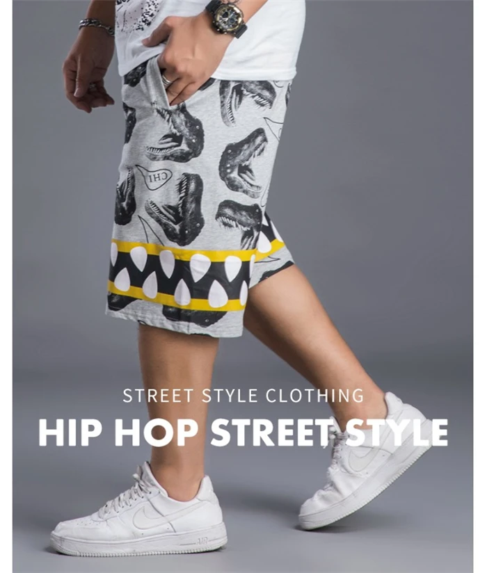 Штаны в стиле хип-хоп Для мужчин лето Для мужчин s Plus Размеры до середины икры Длина брюки свободные Повседневное Хлопок Уличная Письмо