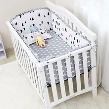 Черно-белые точки/корона узор Детский комплект постельного белья 5 шт. детское постельное белье из хлопка комплект включает кроватки бамперы простыня разных размеров