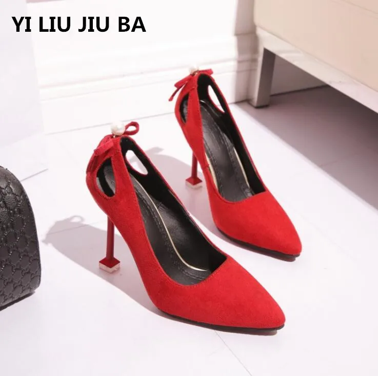 

Plus size 34-40 Sexy Women Pumps High Heels Shoes Spring Thin Heels Party office Shoes women Pointed Toe women shoes **074