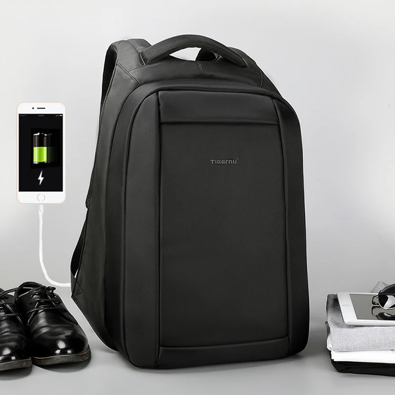

Tigernu New Arrival Anti Theft USB Charge School Bag 15.6 Inch Water Resistance Business Laptop Backpack Mochila for Male/female