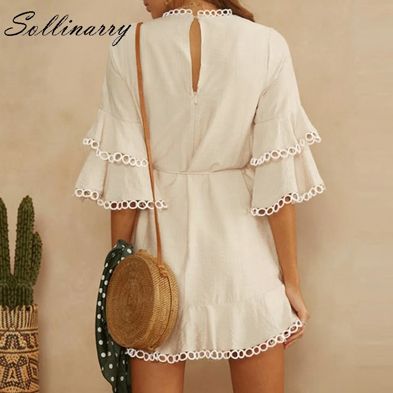 Sollinarry Vintage Elegant Dresses Women Princess Short Dress Casual Flounce Solid Clearance Dresses Party Vestidos Sollinarry Vintage Elegant Dresses Women Princess Short Dress Casual Flounce Solid Clearance Dresses Party Vestidos