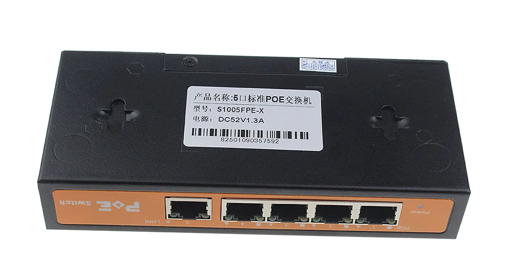 Профессиональный 1 + 4 порта 100 Мбит/с мини PoE коммутатор Power over Ethernet IEEE802.3af 96 Вт 48 В