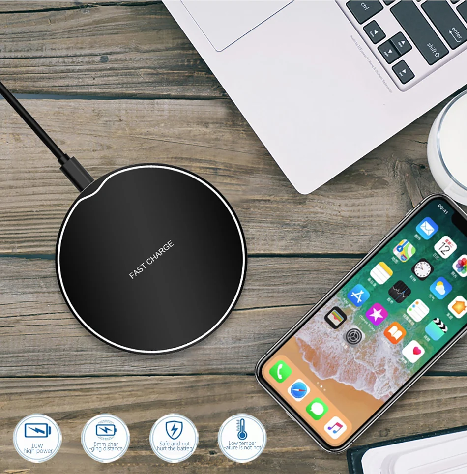 !ACCEZZ 10W Fast Qi Wireless Charger For iPhone X 8 Plus For Samsung Galaxy S9 S8 Plus S7 S6 Edge Wireless Charging 5W For Nokia (2)