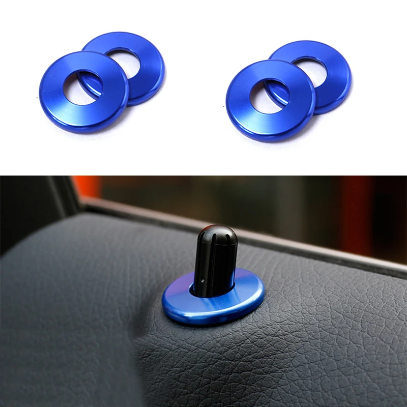 4pcs Alloy Door Lock Pins Pin Cover Trim Fit for Mercedes Benz C Class