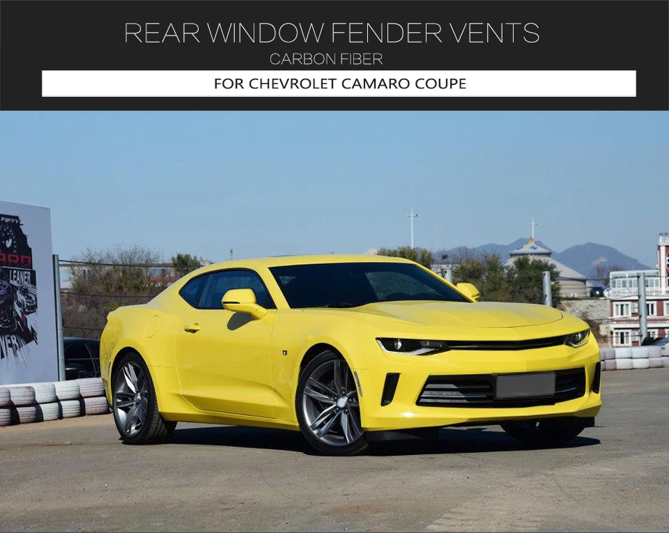 Для Chevrolet Camaro- карбоновое волокно заднего бокового окна Крышка воздухозаборника отделка вентиляционное отверстие