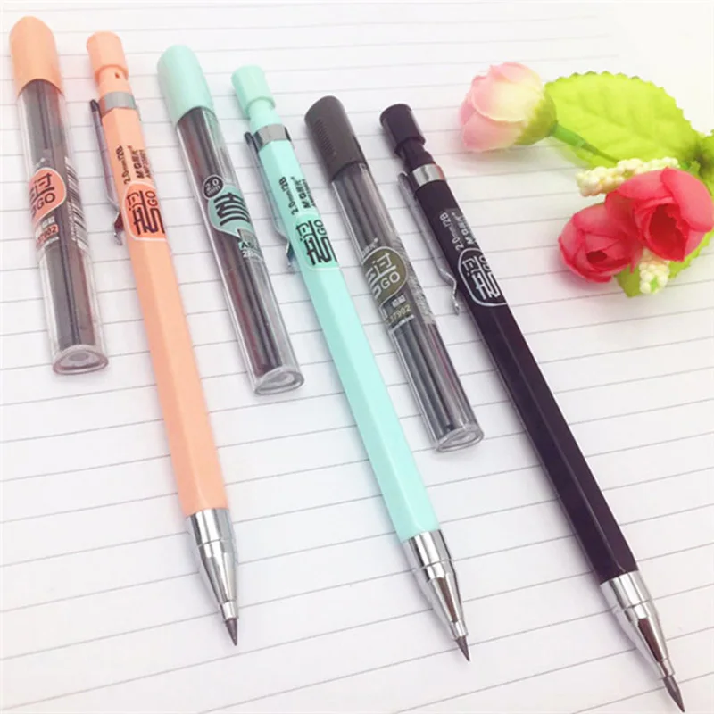 

2.0mm Mechanical Pencil Creative Large Core Pencils 2B Refills for Art Writing Drawing Stationery Gift Office School Supplies