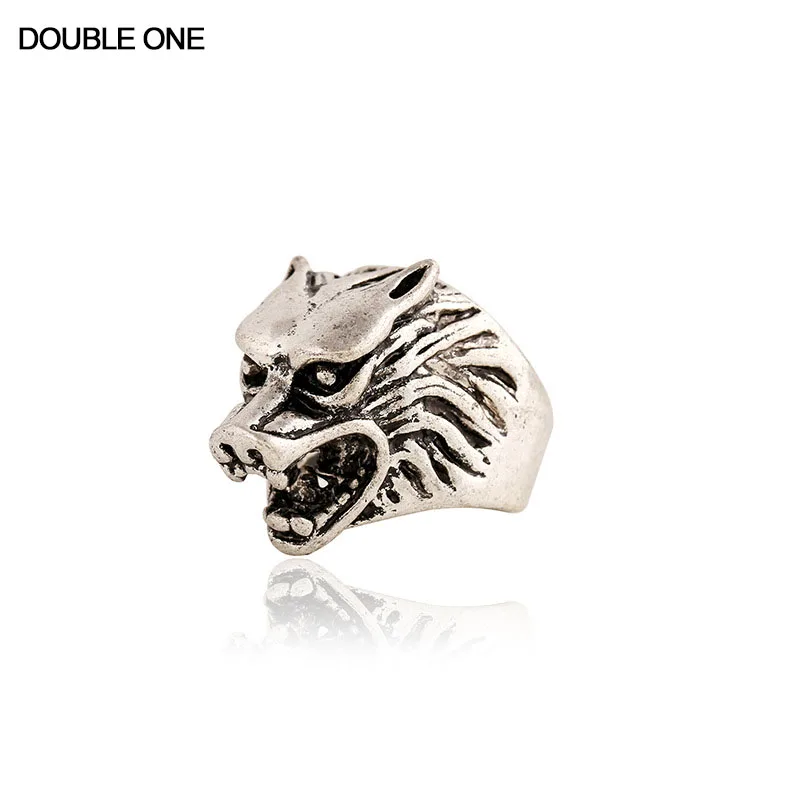 

Mens Fashion Stainless Steel Cool Silver Wolf Ring Biker Style Animal Wolf Ring jewelry
