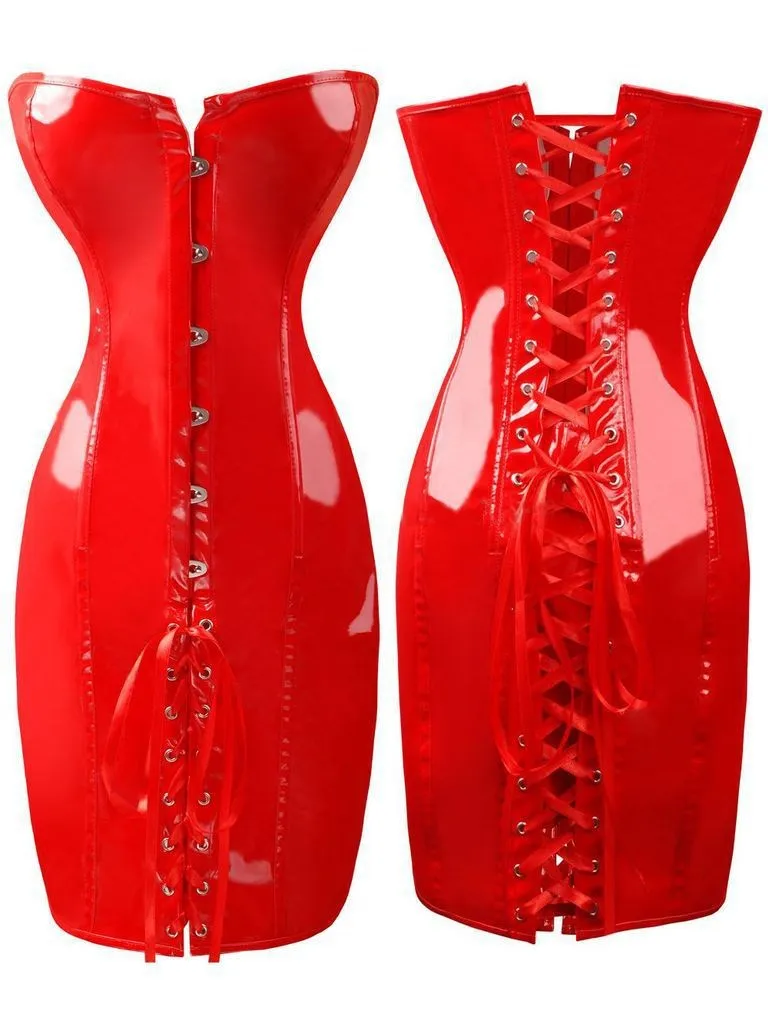 S-6XL-Sexy-push-bra-shape-body-slim-Bustiers-pvc-Faux-Leather-corset-dress-Overbust-Corsets (3)