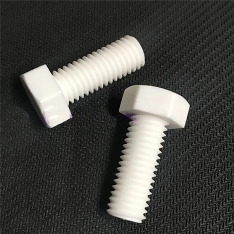 

5pcs M10 Polypropylene PP Hexagonal plastic bolt Acid and alkali resistant Plastic screw preservative 8mm-150mm Length
