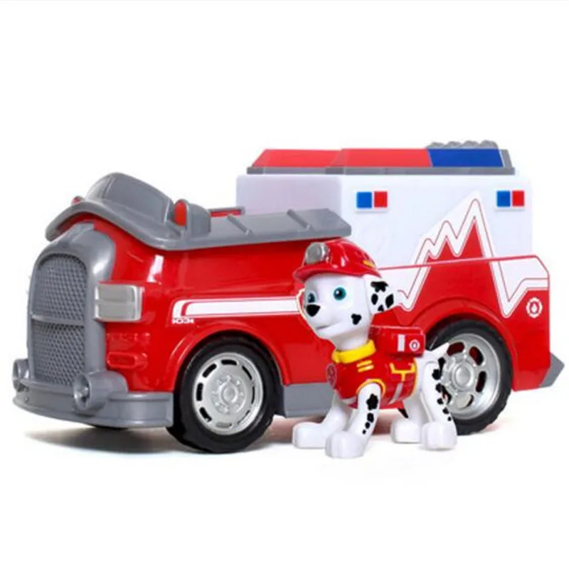 Подлинный набор игрушек «Щенячий патруль», игрушечный автомобиль «Щенячий патруль», фигурки героев мультфильма «Щенячий патруль», игрушки «Щенячий патруль» - Цвет: Marshall