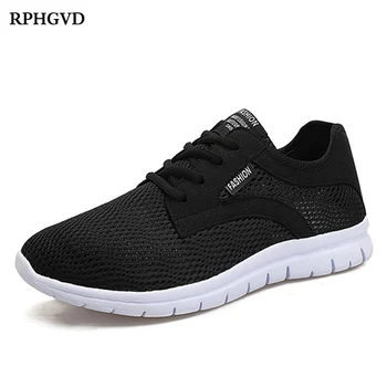 

2019 Summer New Men's Shoes Fashion Breathable Sports Shoes Male Students Lightweight Casual Large Size Mesh Shoes