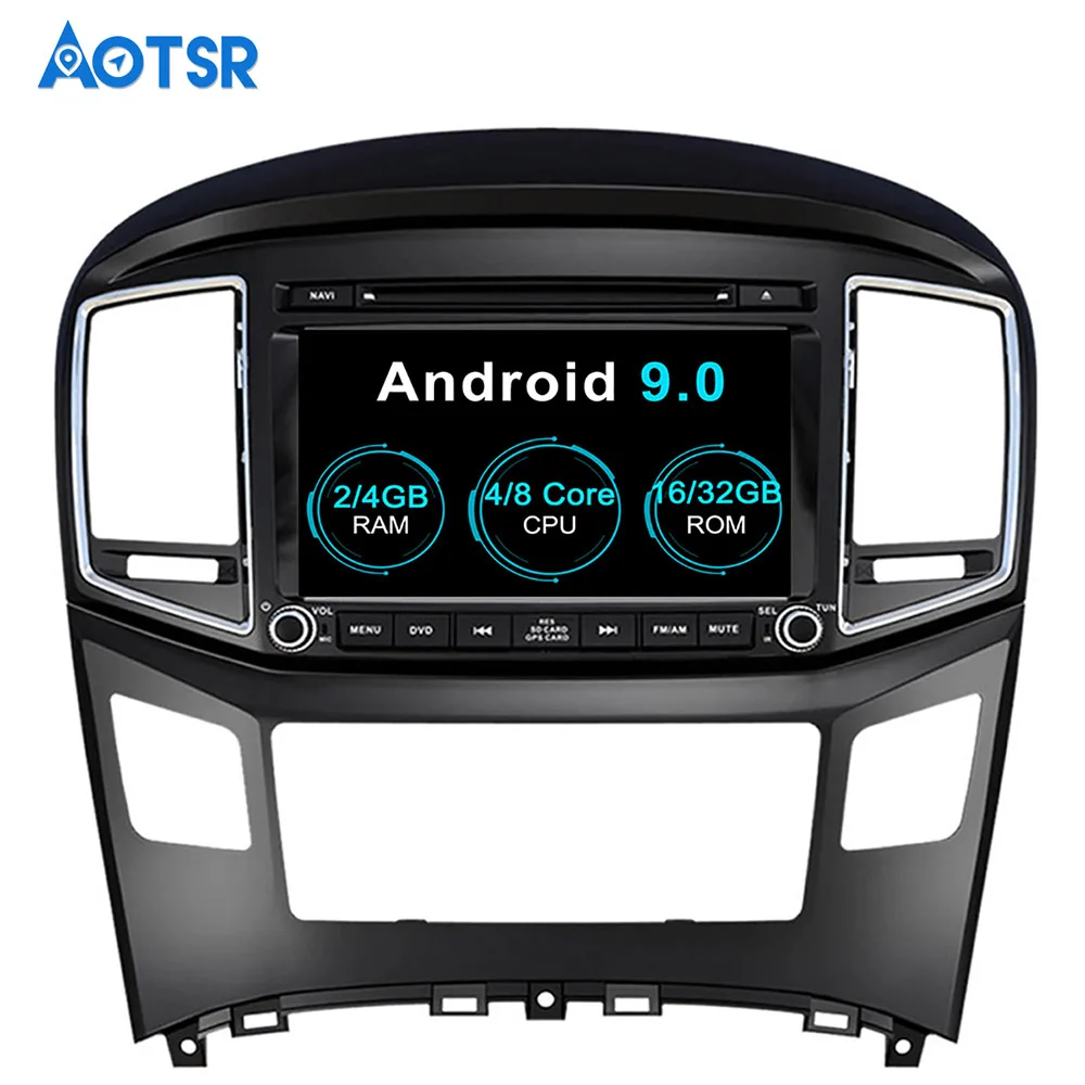 Автомобильный DVD плеер Aotsr Android 9 0 с GPS навигацией для Hyundai H1 Grand 2016 2018