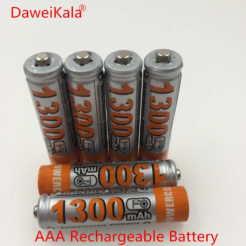4~ 20 шт AAA 1300mA 1,2 V Ni-MH аккумуляторная батарея в фактической большой емкости батареи сотового 1300 mAh